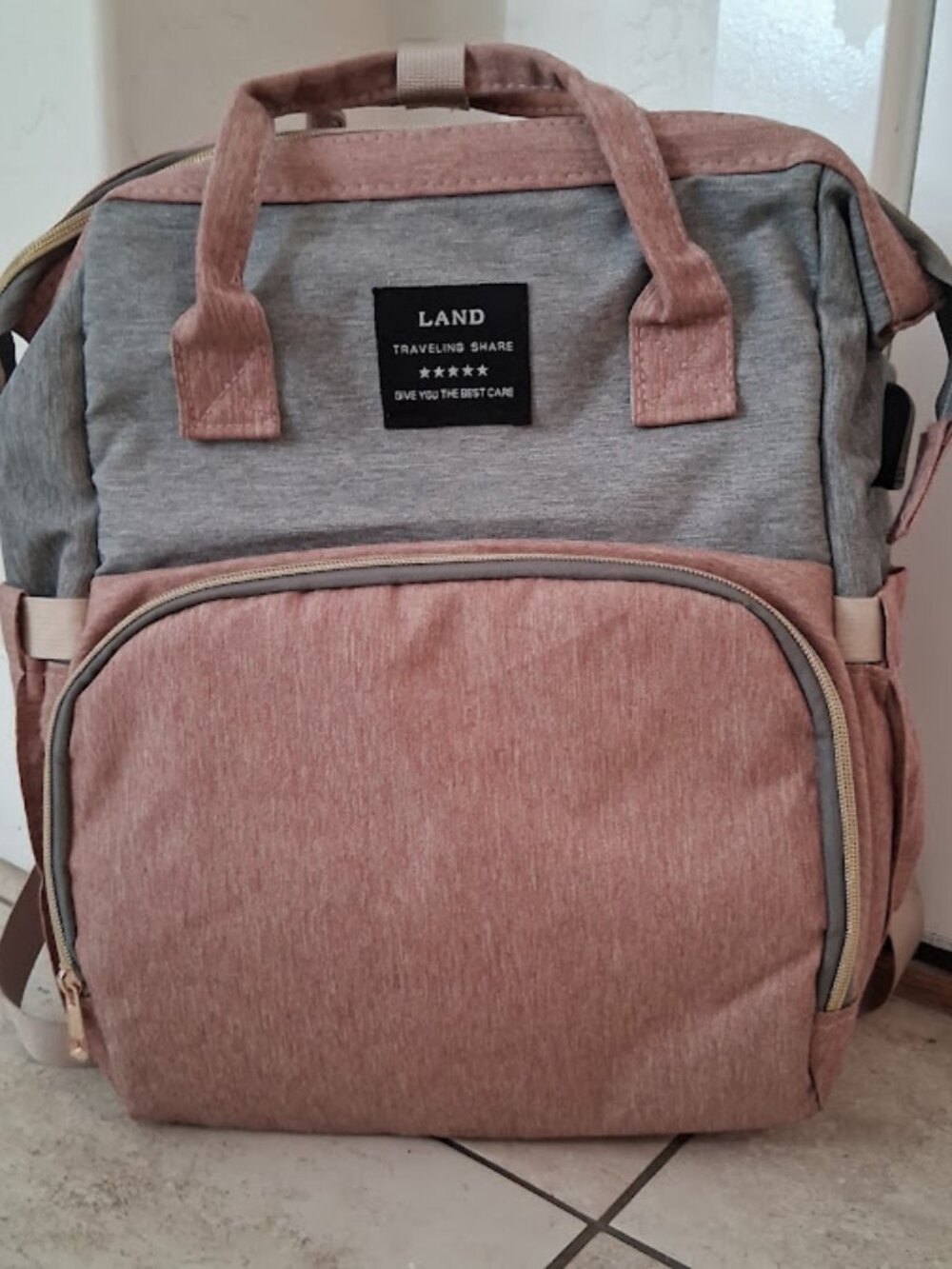 Land brand -Diaper Bag Backpack with Portable Changing Station